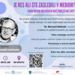 Vabilo na prvo srečanje infoverzuma s podatki o posvetu. Grafika za spletno stran.