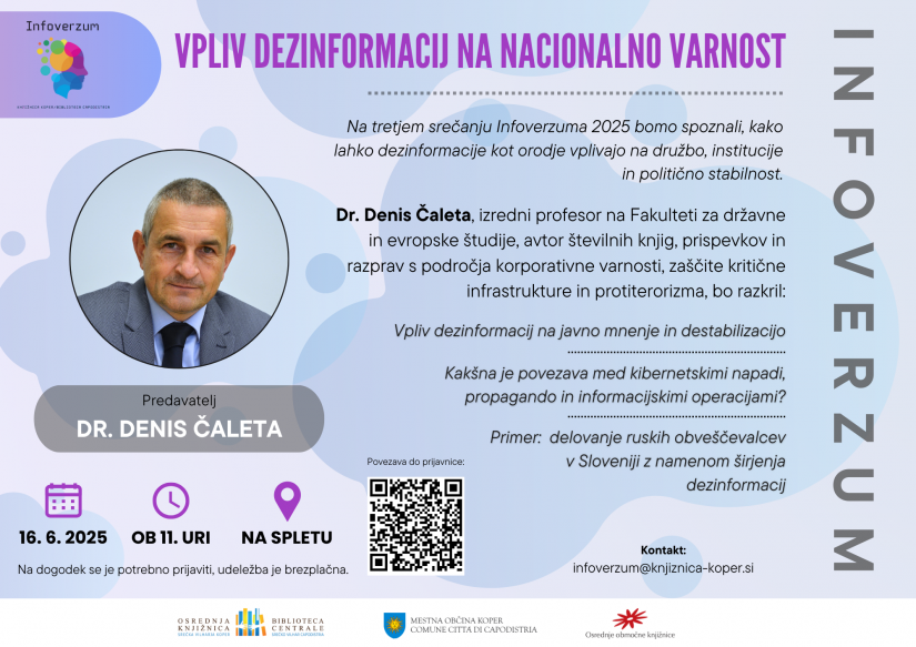 vabilo na tretje srečanje Infoverzuma. Podatki o posvetu. Grafika za spletne strani.