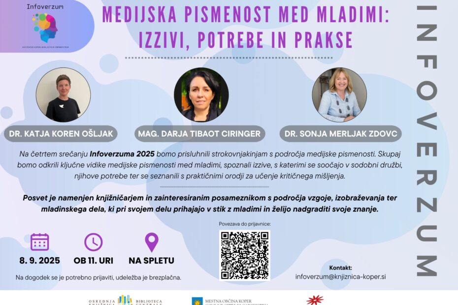 vabilo na četrto srečanje infoverzuma. Podatki o dogodku.